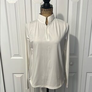 Belyn Key White Quarter Zip Pullover
